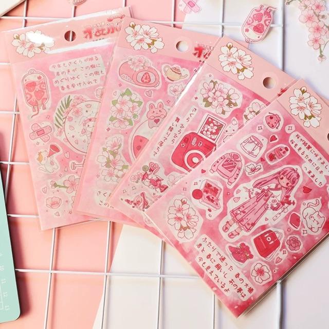 Set 4 tờ washi stickers dễ thương P.4