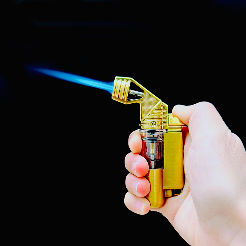 Bật lửa hột quẹt khè ngang BAIRUI BR654 hình trụ gas lộ thiên - xài gas