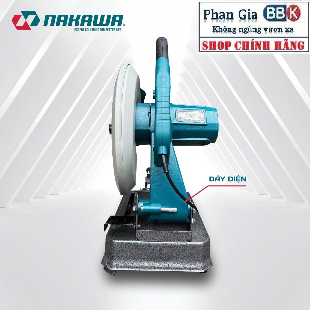 Máy Cắt Sắt 355MM NAKAWA 2900W - NK-CS2900 Dòng Công Nghiệp, Mô tơ 100% dây đồng, Bảo hành 1 năm