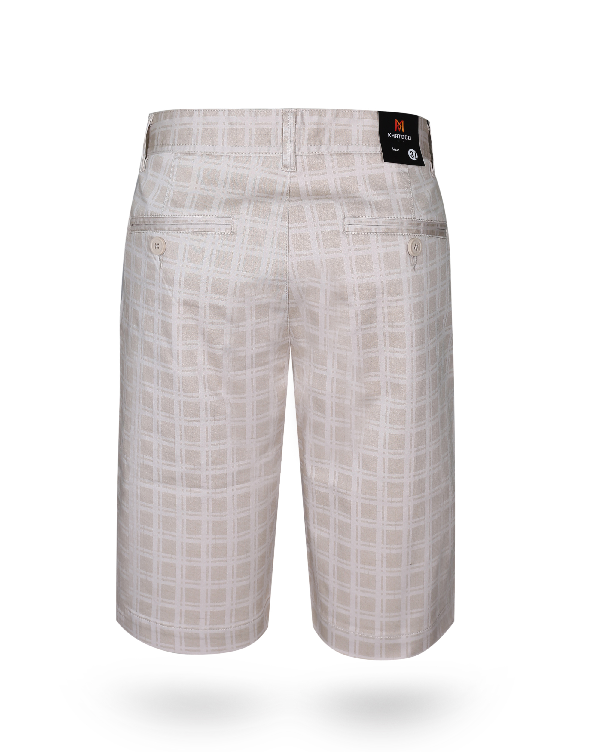 Quần short khaki nam Khatoco Q3M378R0-ININ144-2410-0