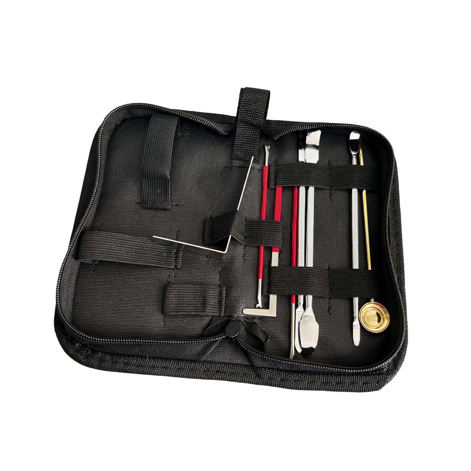 8Pcs Stainless Steel Clarinet Repair Tool Kit,Gasket Adjustment,Woodwind Instrument Maintanance Kit with Carry Case for Oboe Piccolo Clarinet