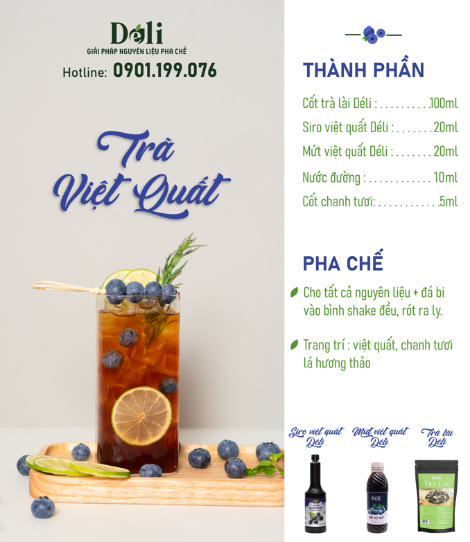 Mứt Déli Vị Việt Quất - Hủ 350ml, Hàng Chính Hãng, Dùng Pha Chế Trà Trái Cây, Đá Bào
