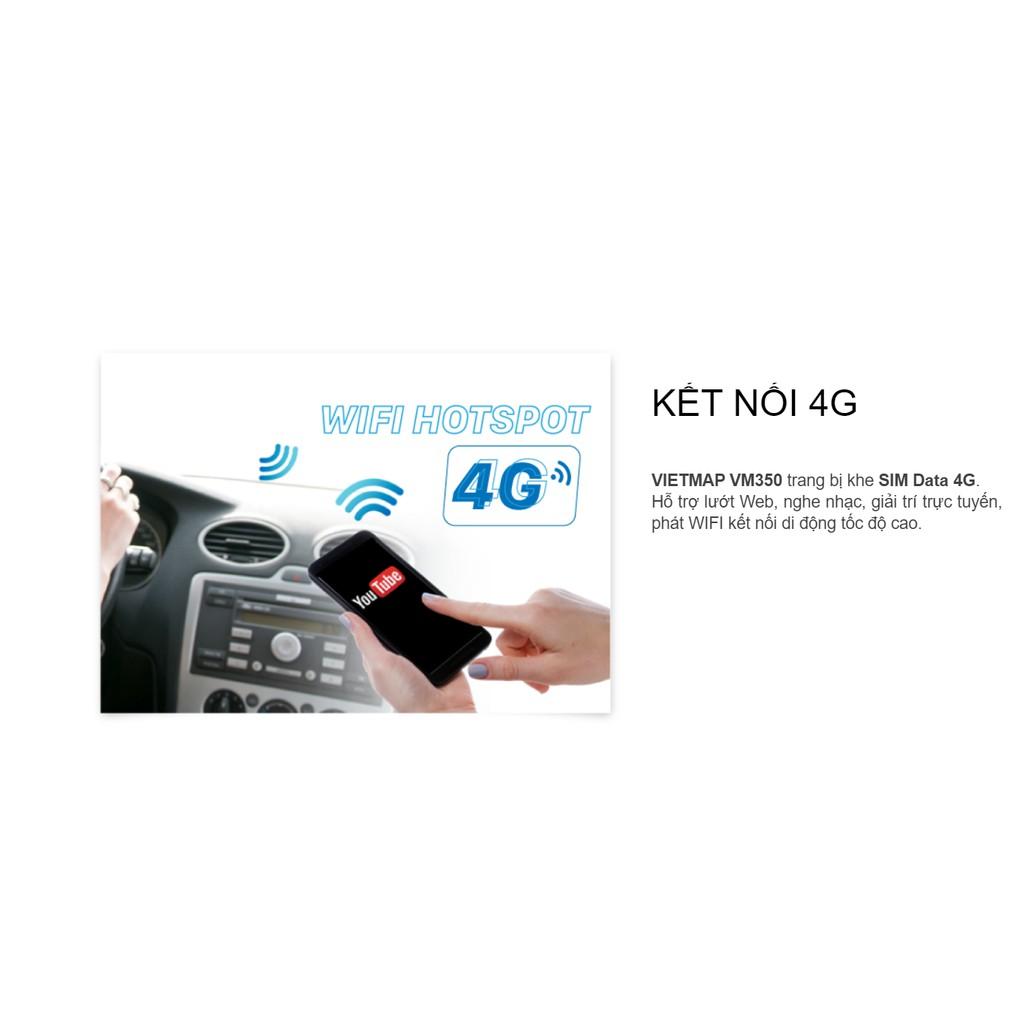 Camera Vietmap VM350 - Giám sát và định vị từ xa - Ghi hình trước và trong xe hành trình ô tô - Hàng chính hãng