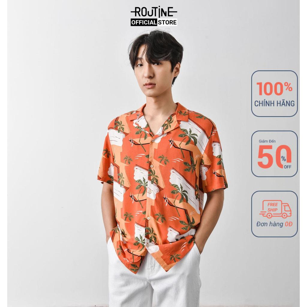 Áo sơ mi tay ngắn, có in. REGULAR form - Routine 10S21SHS015