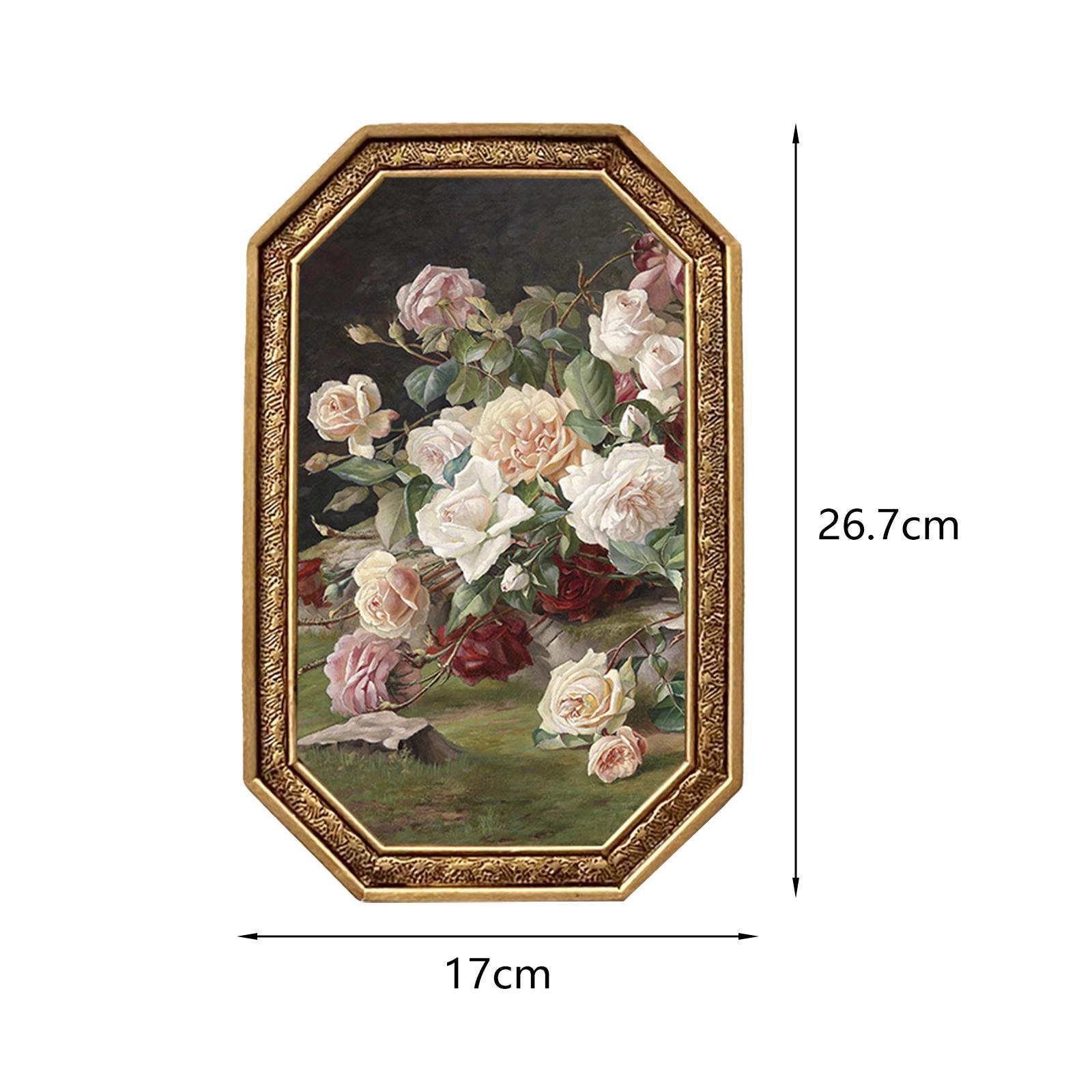 Photo Frame Picture Frame Artwork Resin Antique Style Embossed Frame Photo Display Frame Ornament for Home Hallway Tabletop Decoration Gift