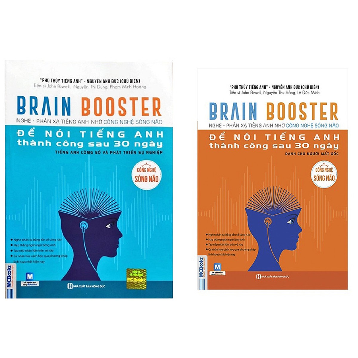 Combo 2 cuốn Brain Booster - Nghe Phản Xạ Tiếng Anh Bằng Công Nghệ Sóng Não(Tặng kèm bút chì Kingbooks)