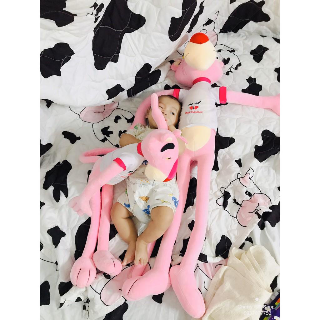 Gấu bông báo hồng Pink Panther – Quà tặng thú nhồi bông siêu dễ thương – Nhiều size từ 60 đến 130 cm – Gối ôm cho bé ngủ ngon