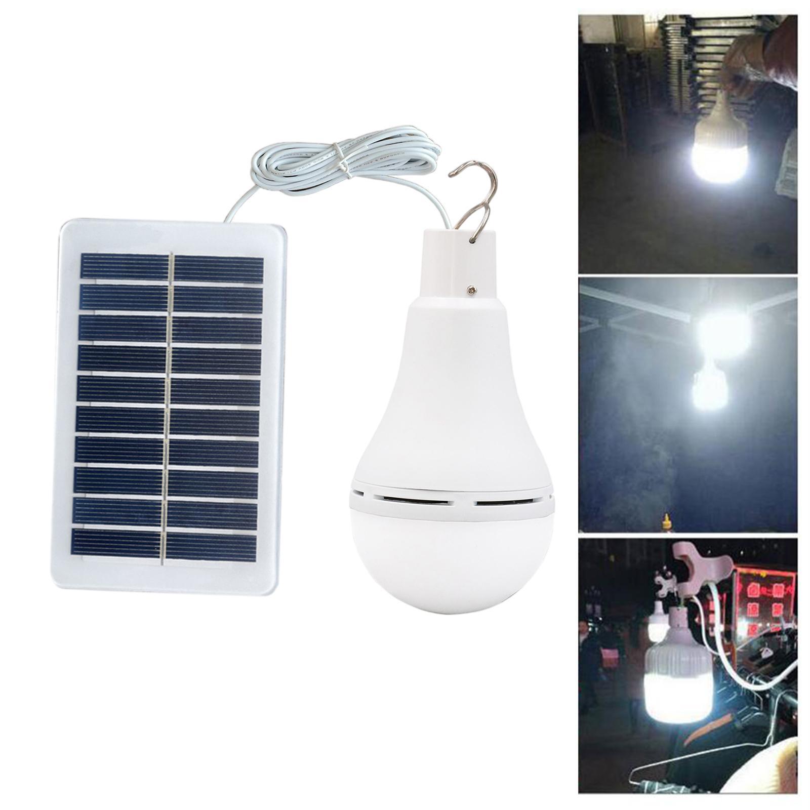 LED Solar Light Bulbs Lamp Lantern Light with Hook for Outdoor Indoor Garden Hiking