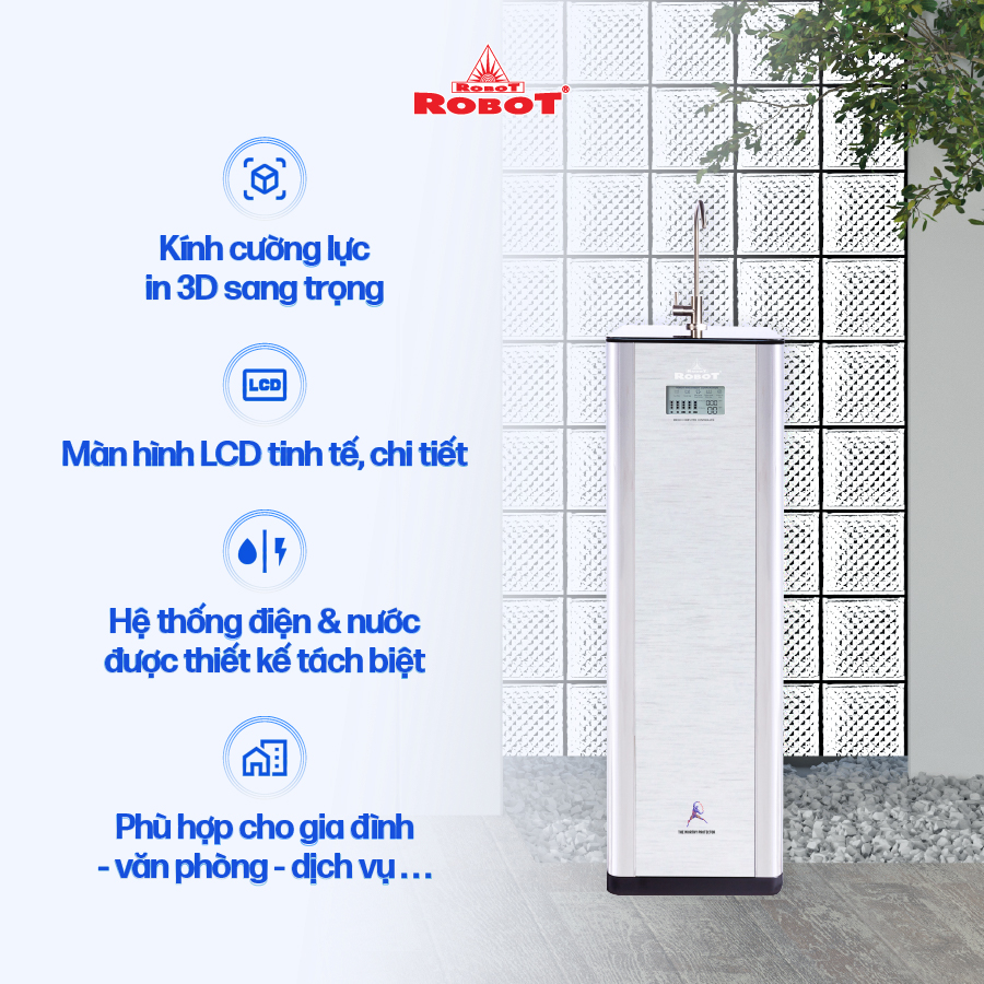 Máy Lọc Nước ROBOT CLASSY PRO 3410W-UR Màng Lọc Tích Hợp R.O + U.F - Hàng Chính Hãng