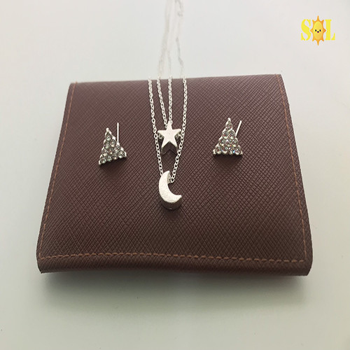 Dây chuyền + bông tai cực sang chảnh
