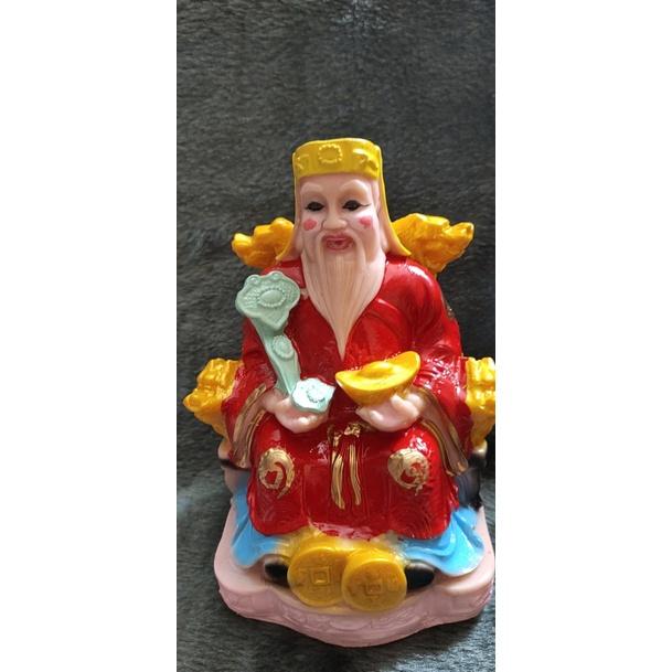 Tượng Thần Tài- Thổ Địa cao 17cm áo đỏ