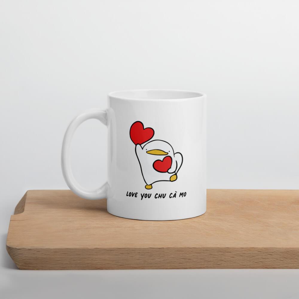 Ly Cốc sứ cao cấp hình Love you chu cà mo dễ thương 3