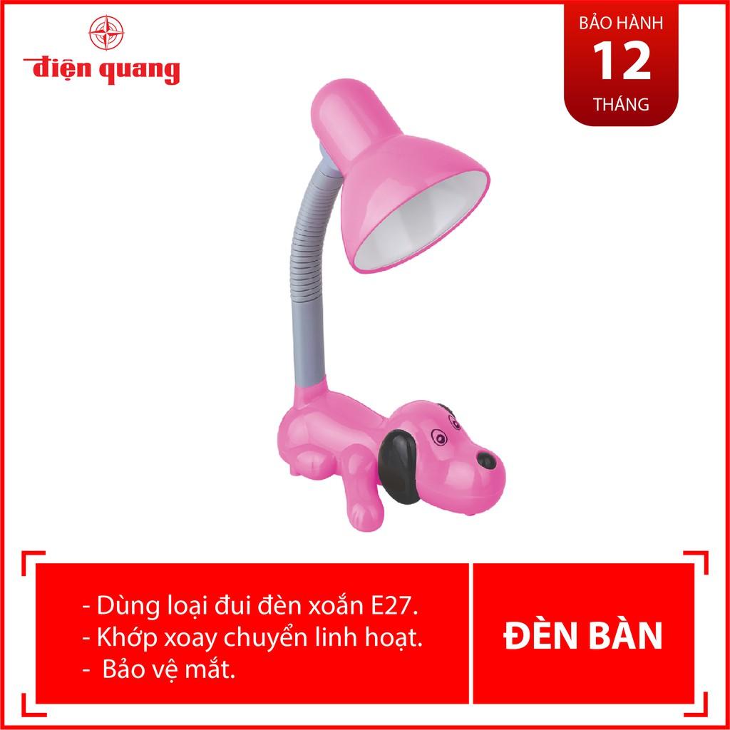 Đèn bàn Điện Quang ĐQ DKL06 BW (kiểu con chó, hồng, bóng warmwhite)