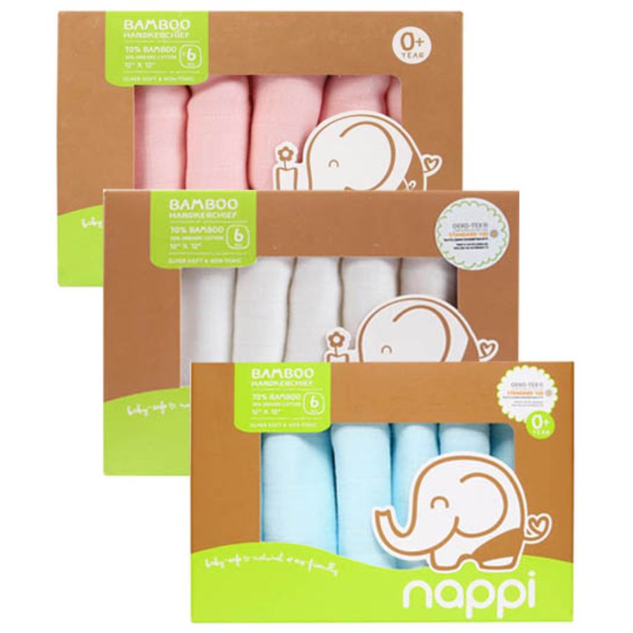 Khăn sữa Nappi Pack 6 30 x30 cm