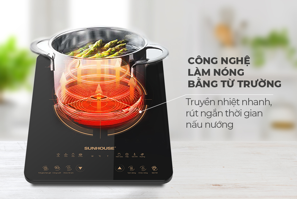 Bếp Từ Đơn Sunhouse SHD6803 - Kèm Nồi Lẩu - Hàng Chính Hãng