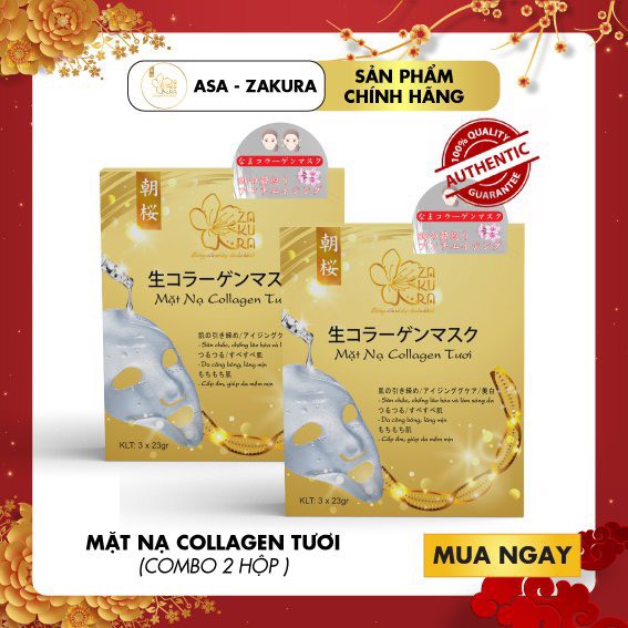 COMBO 2 HỘP MẶT NẠ COLLAGEN TƯƠI