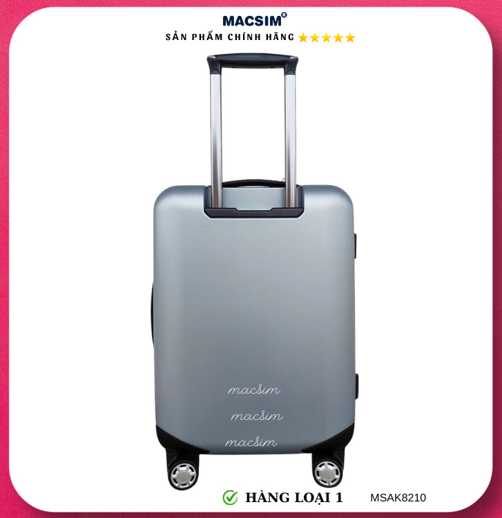 Vali cao cấp Macsim Aksen hàng loại 1 MSAK8210 cỡ 20inch- màu bạc
