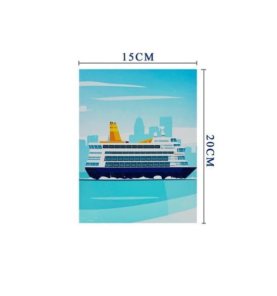 H40 -  Thiệp 3D Du Thuyền – Cruise Ship Pop Up Card Viethands Giftshop