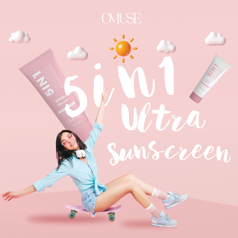 Kem chống nắng toàn thân O’Muse Ultra Sunscreen 5 IN 1 Body SPF 50 PA++++ Gói mini Face 2ml