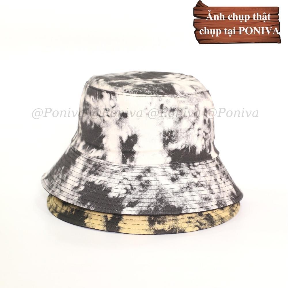 Mũ bucket ️ Nón tai bèo vành cụp phối màu loang 2 lớp form unisex BKL01 nhung tăm Ulzzang Thời trang PONIVA siêu hot