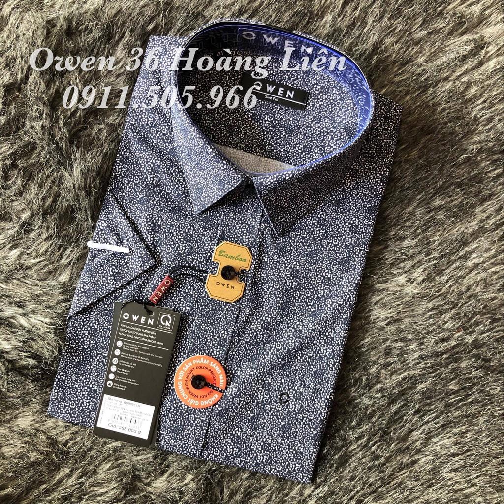 OWEN - Áo sơ mi ngắ tay Owen Slimfit chất sợi tre - Áo sơ mi nam AS90511N