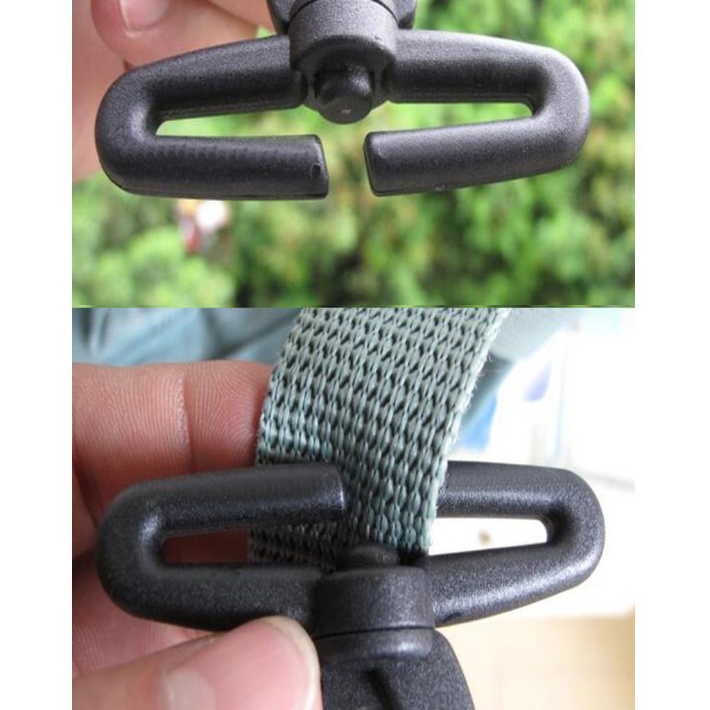 3xBlack Nylon Swivel Snap Hook Clip Backpack Bag Webbing Buckle 40mm