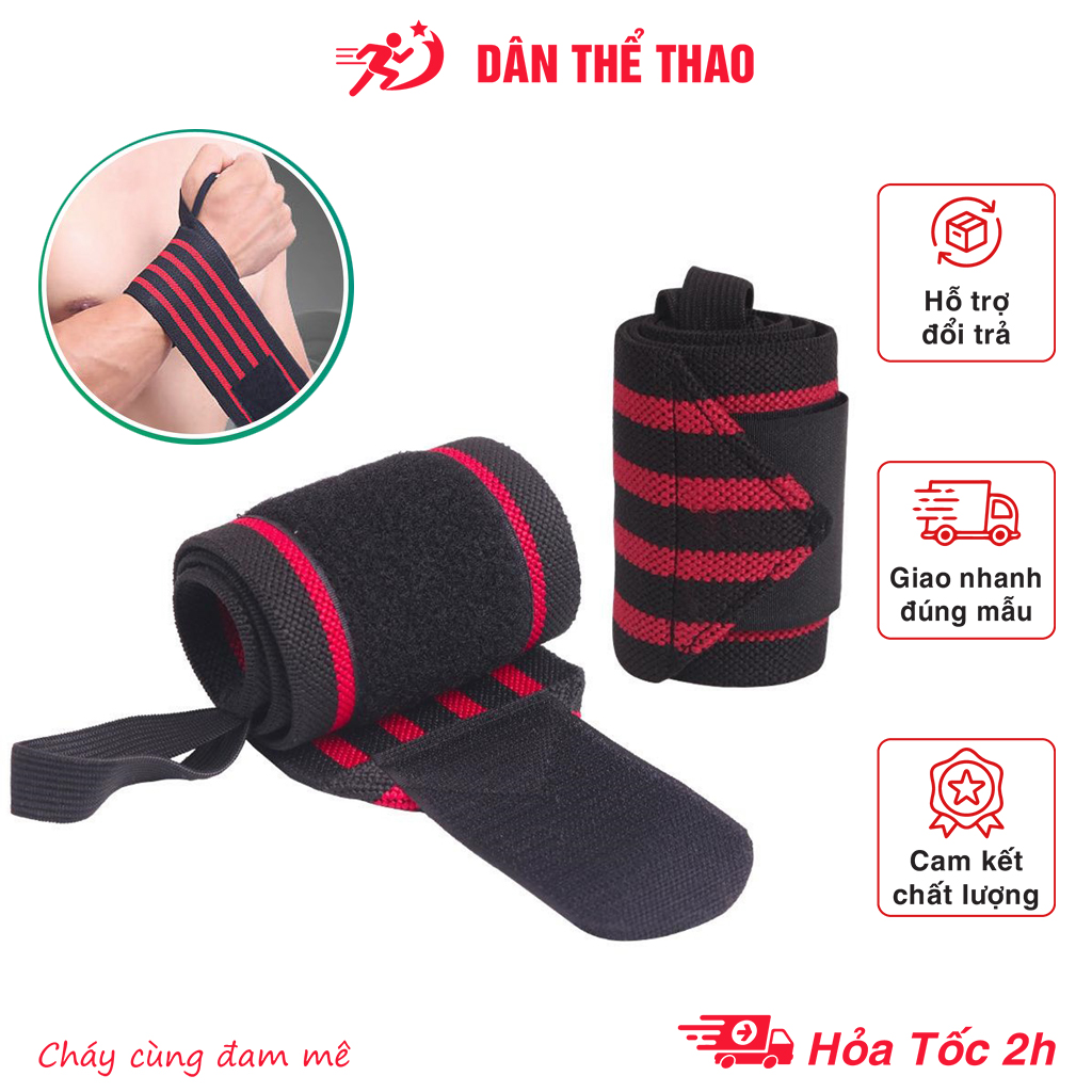 Quấn cổ tay tập gym loại 1 cao cấp - Đai bảo vệ cổ tay thể thao hỗ trợ tập xà tập tạ