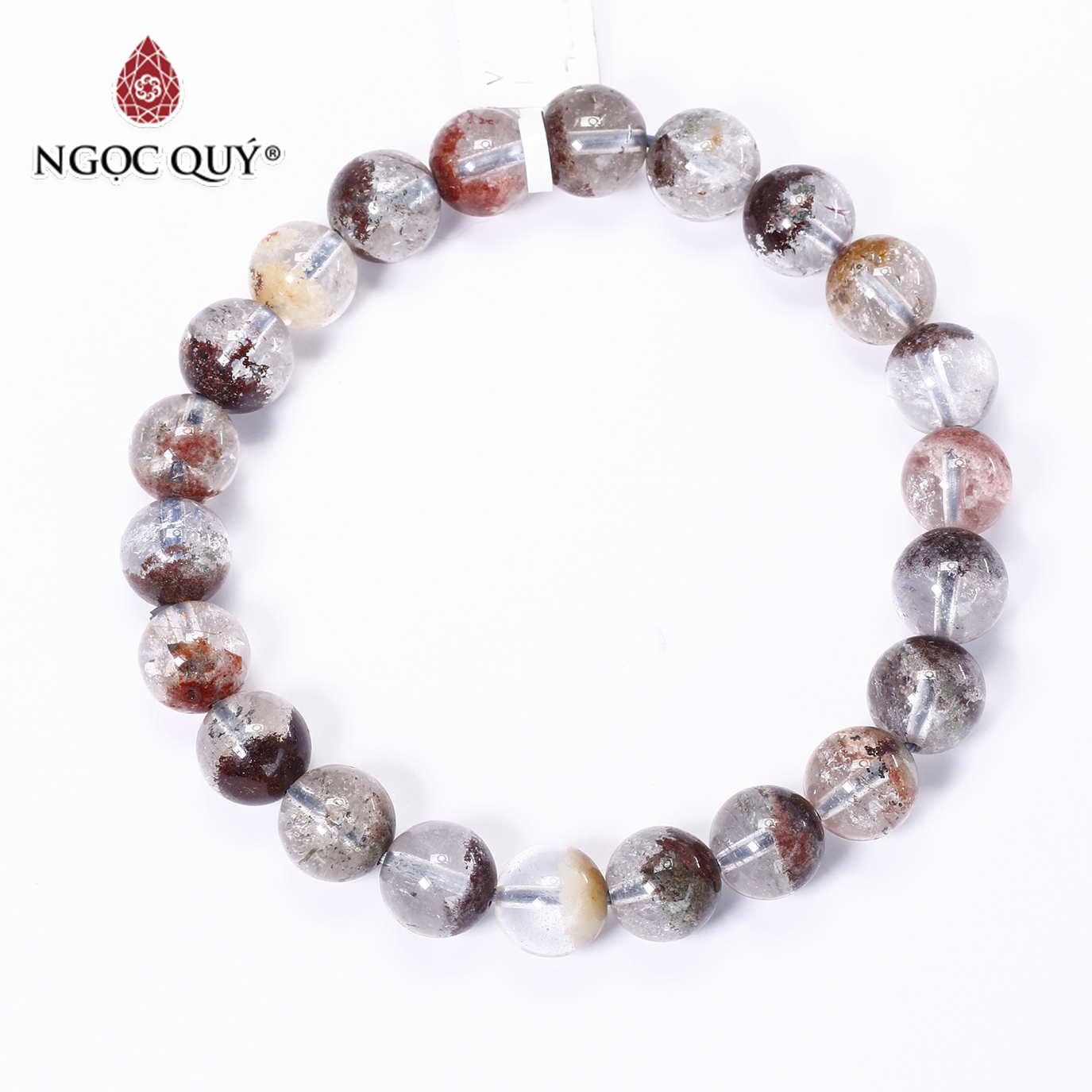 Vòng tay đá ưu linh đa sắc size hạt 9mm - Ngọc Quý Gemstones