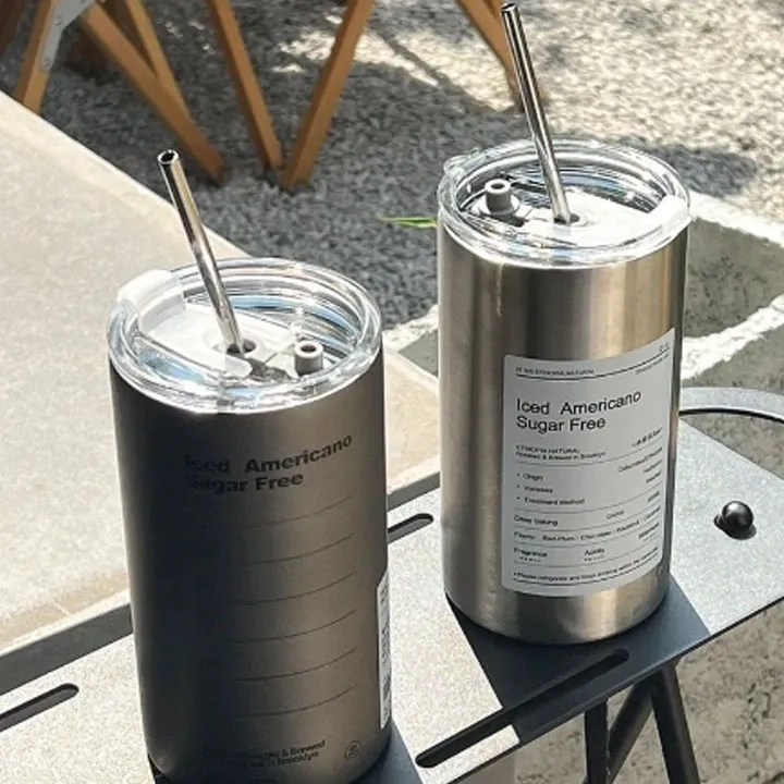 Ly Giữ Nhiệt Iced Americano Inox 304 Có Ống Hút Ly Uống Coffee