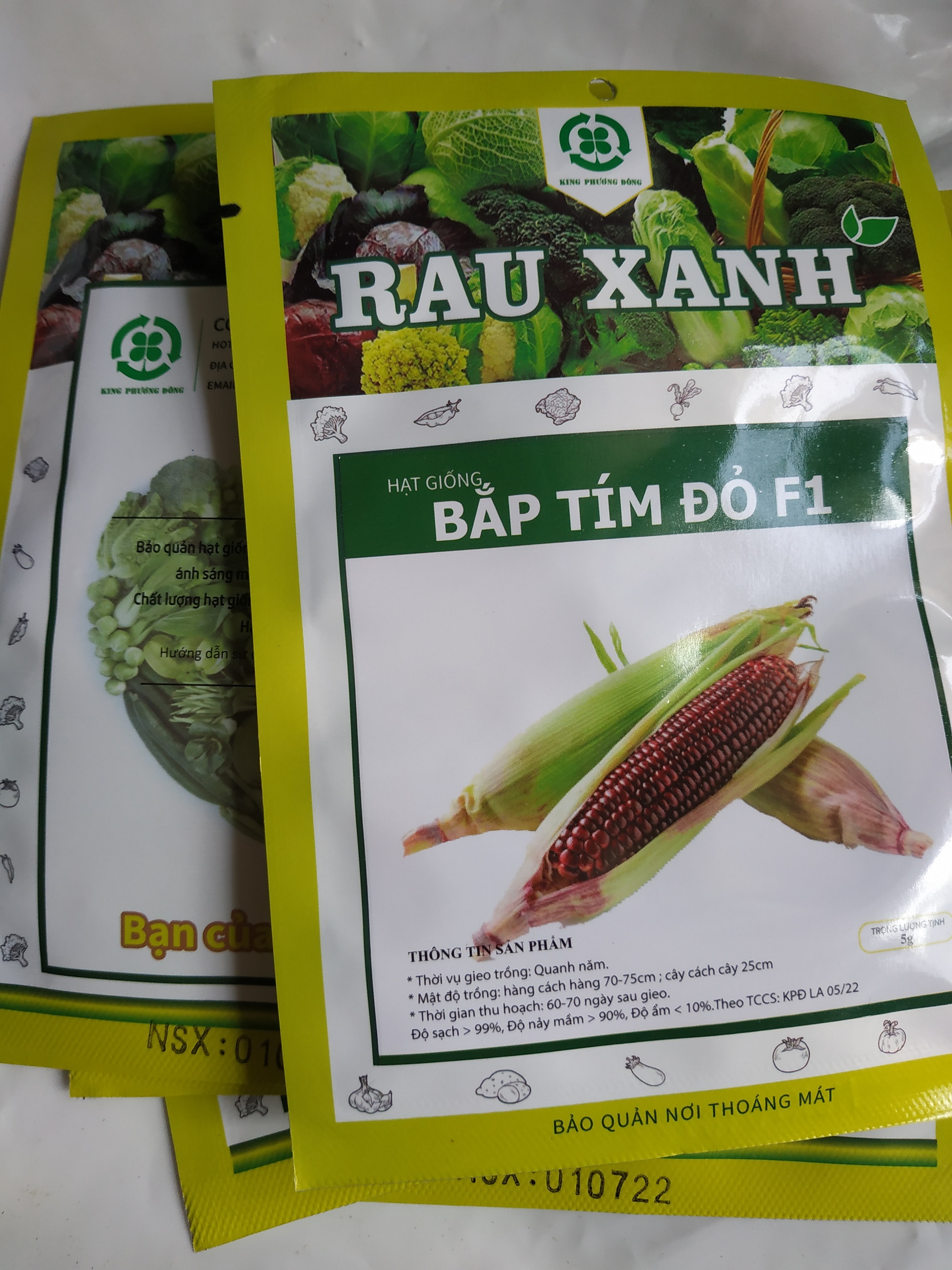 Combo 5 gói Hạt giống BẮP TÍM ĐỎ F1 - gói 5 gram