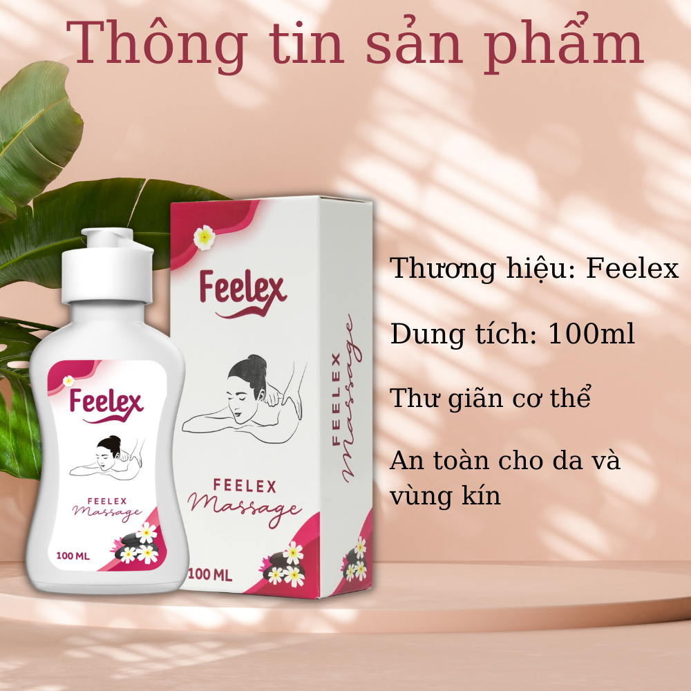 Dầu massage Yoni body Feelex toàn thân cho nam và nữ hương nhài dung tích 100ml