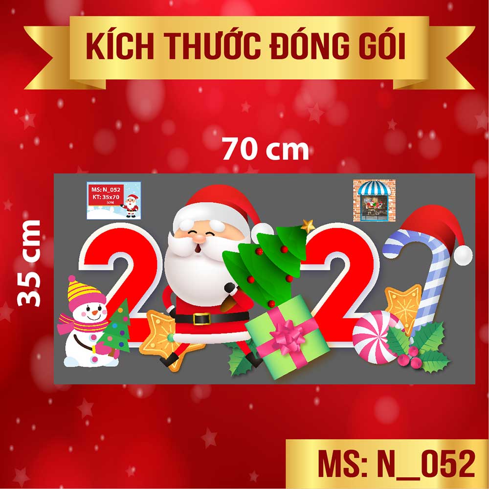 DECAL TRANG TRÍ NOEL 2021 COMBO SỐ 66
