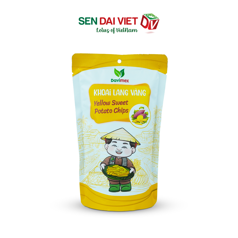 Khoai Lang Vàng Sấy Giòn- Ngon Ngọt Tự Nhiên, Ăn Ngon, Sống Khỏe, ĐV- Sen Đại Việt- Gói 50g-Date Mới Nhất.