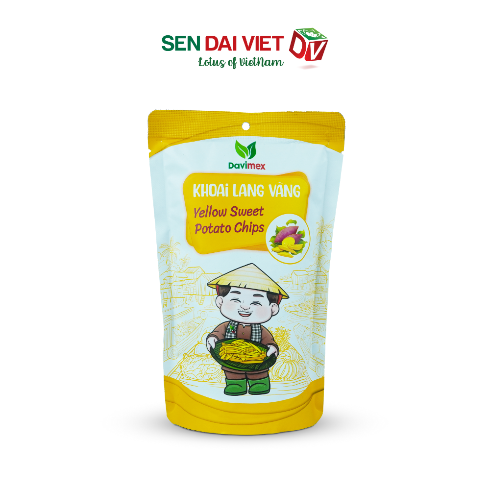 Khoai Lang Vàng Sấy Giòn- Ngon Ngọt Tự Nhiên, Ăn Ngon, Sống Khỏe, ĐV- Sen Đại Việt- Gói 50g