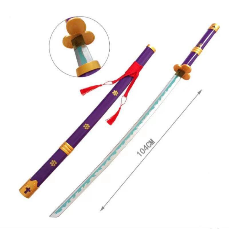 (Lưỡi gỗ dài 1m) Đạo Cụ Cosplay Zoro One Piece Thanh Wado Ichimonji Dài 100cm