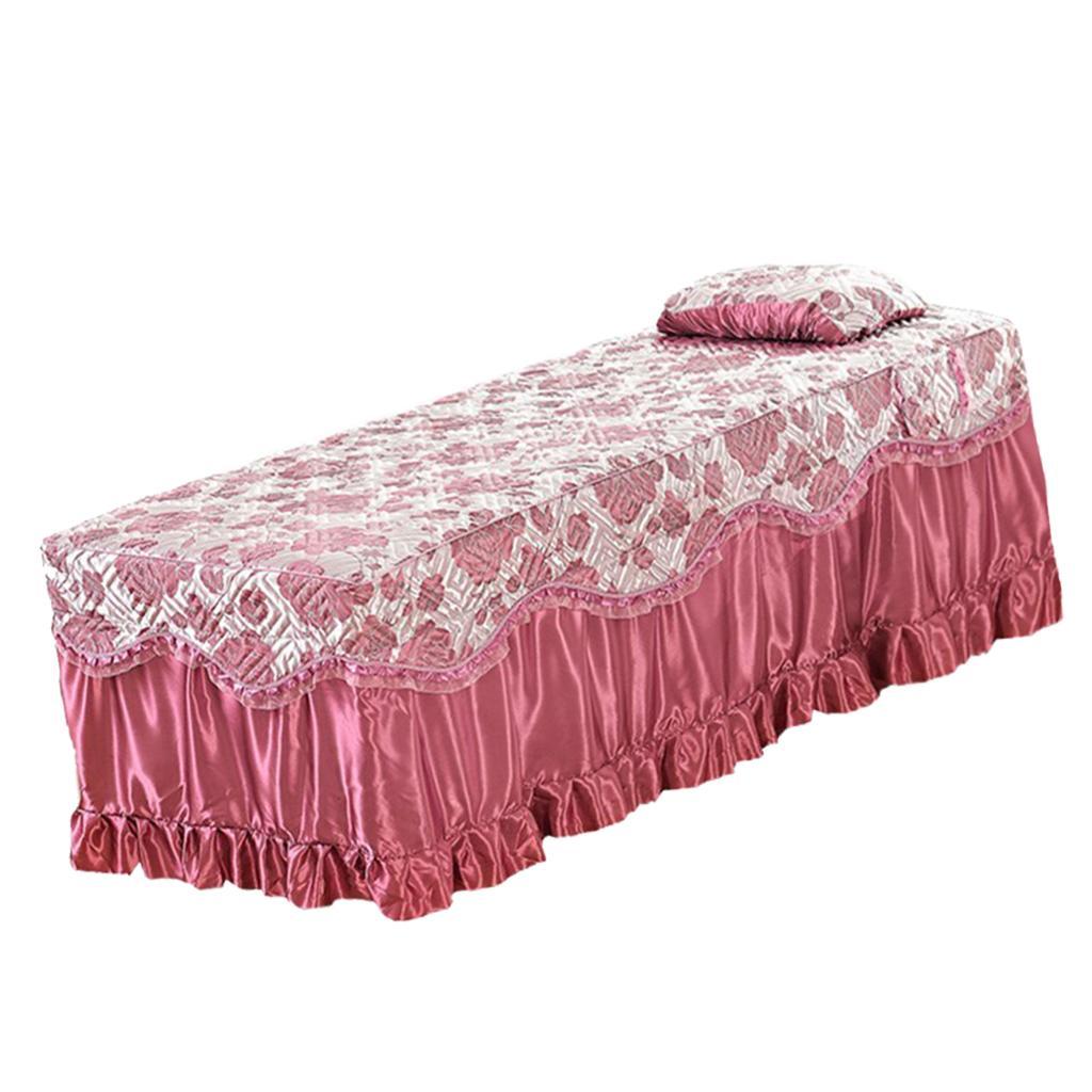 Massage Table Skirt Beauty Bed Valance Sheet Cover Pillow Case