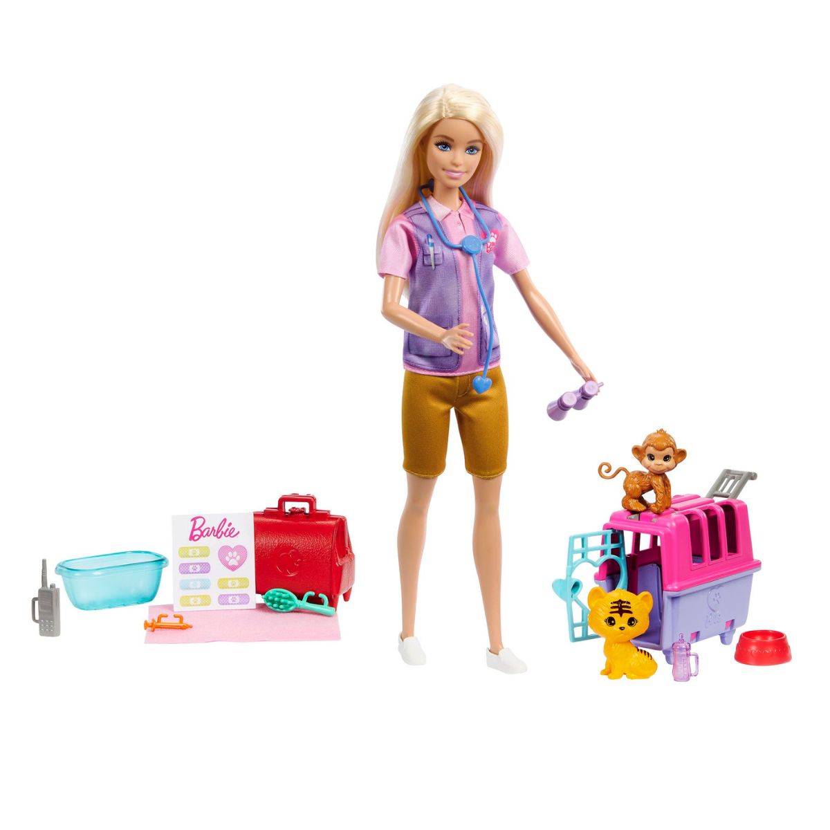 Đồ Chơi Búp Bê Barbie Và Trạm Cứu Hộ Động Vật BARBIE HRG50