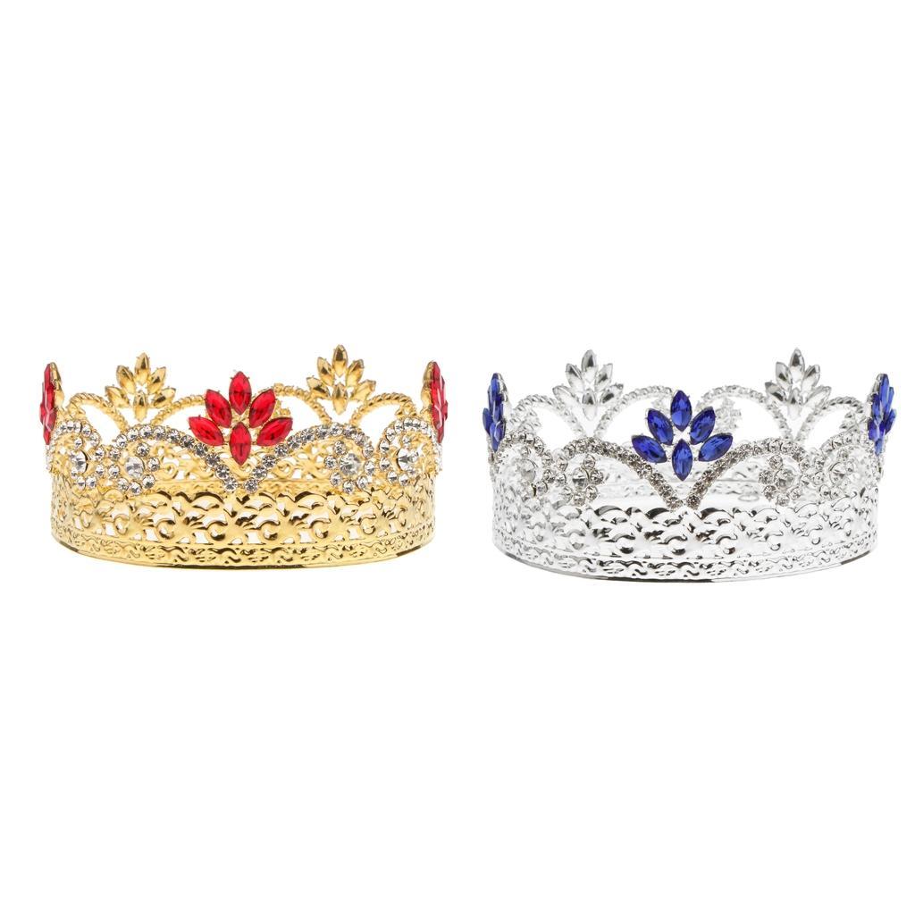 Bridal Crystal Rhinestone Tiara Crown Princess Hair Accessories Gold