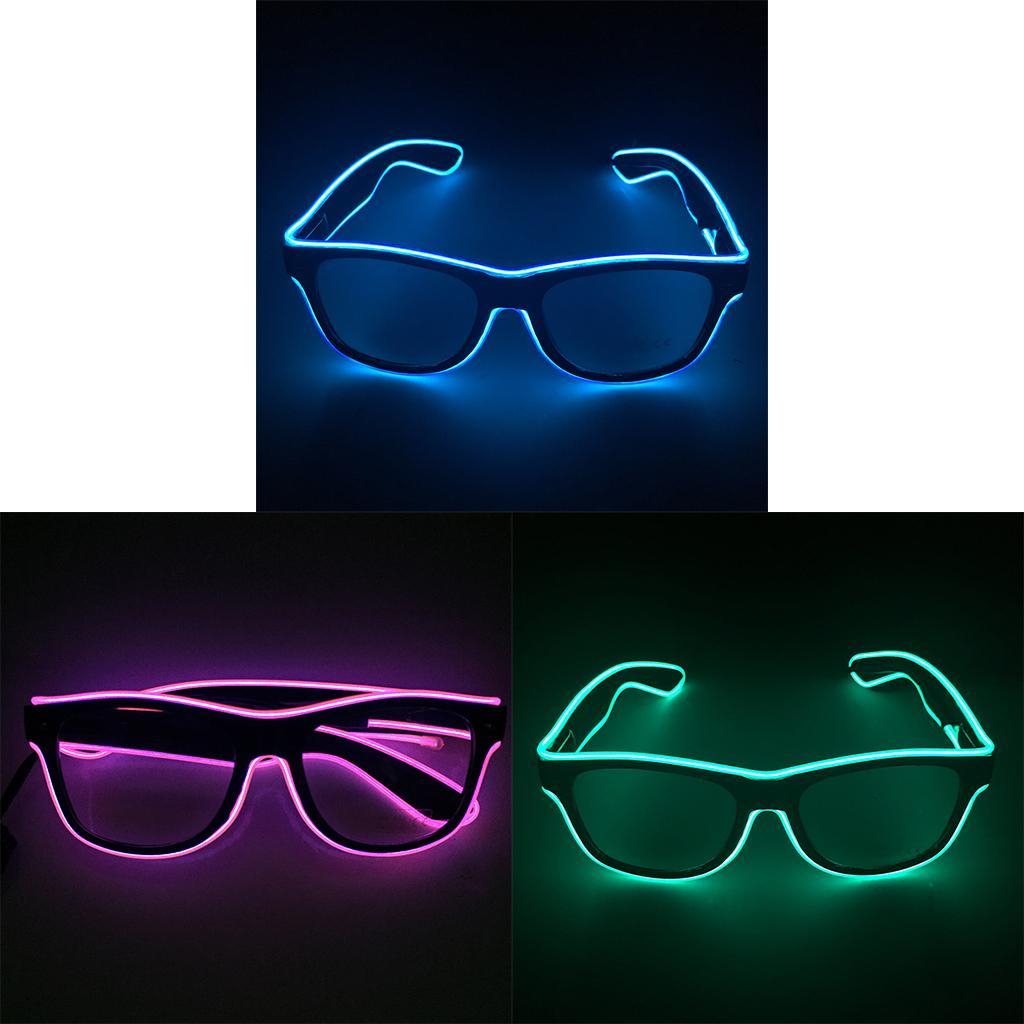 Halloween LED Light Up Eye Glasses Masquerade Eye Mask Party Cosplay