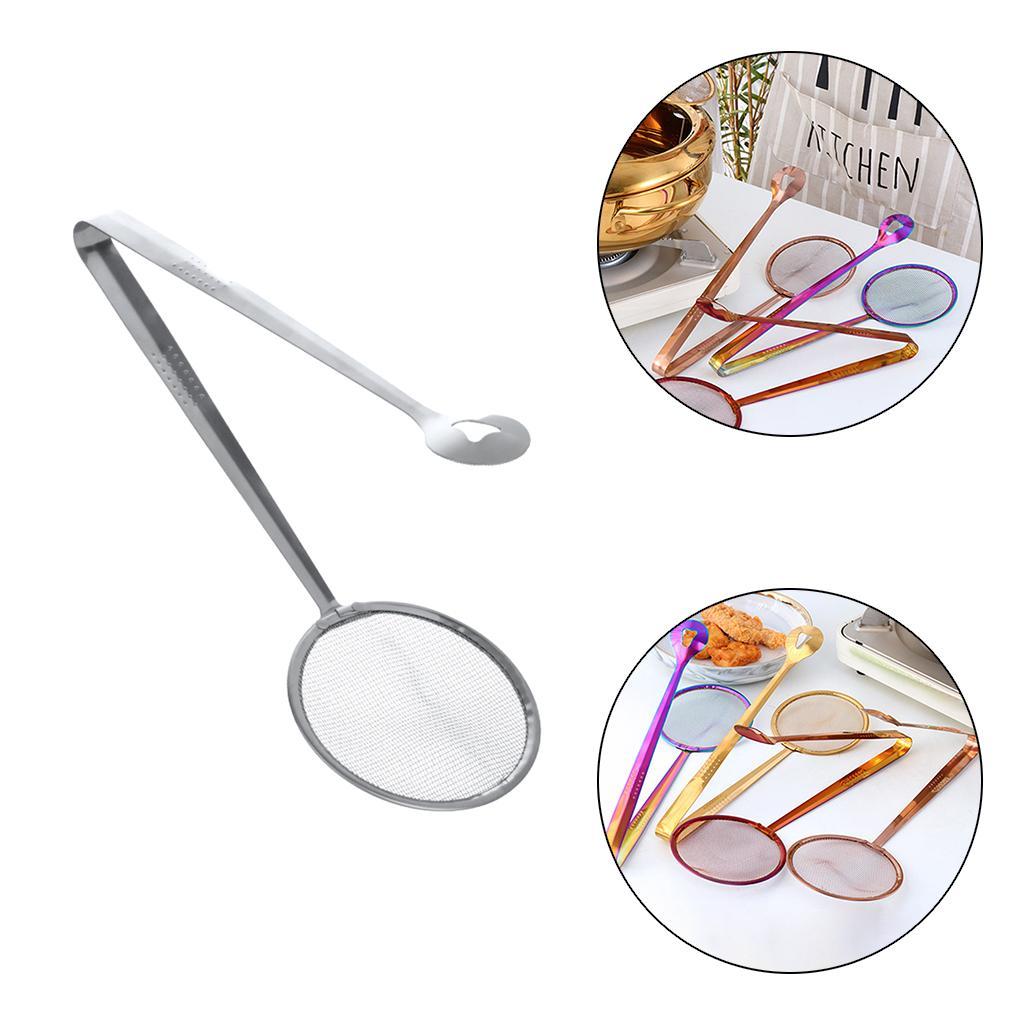 Stainless Steel Filter Food Clip Oil Frying Skimmer Strainer