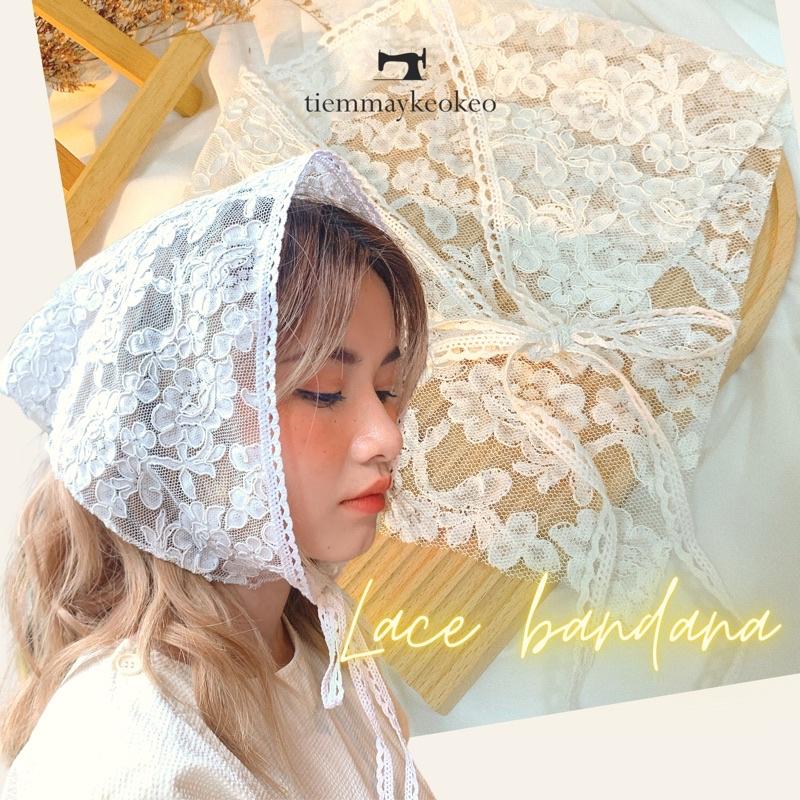 Khăn Ren Wedding Bandana Premium Bandana Bridal Bandana Tiemmaykeokeo