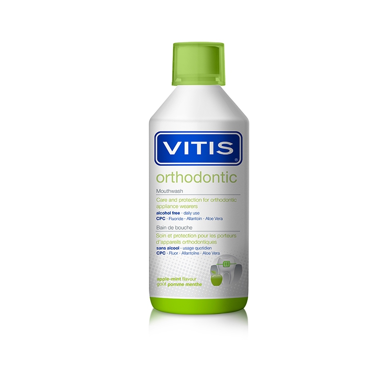 Nước súc miệng cho người mang khí cụ chỉnh nha Vitis Orthodontic 500ml