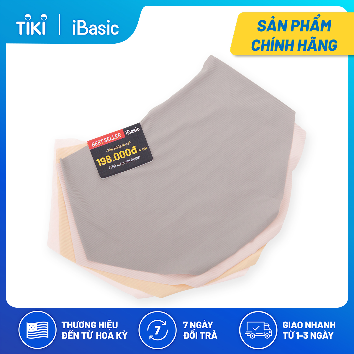 Pack 4 quần lót nữ siêu mỏng iBasic PANW157