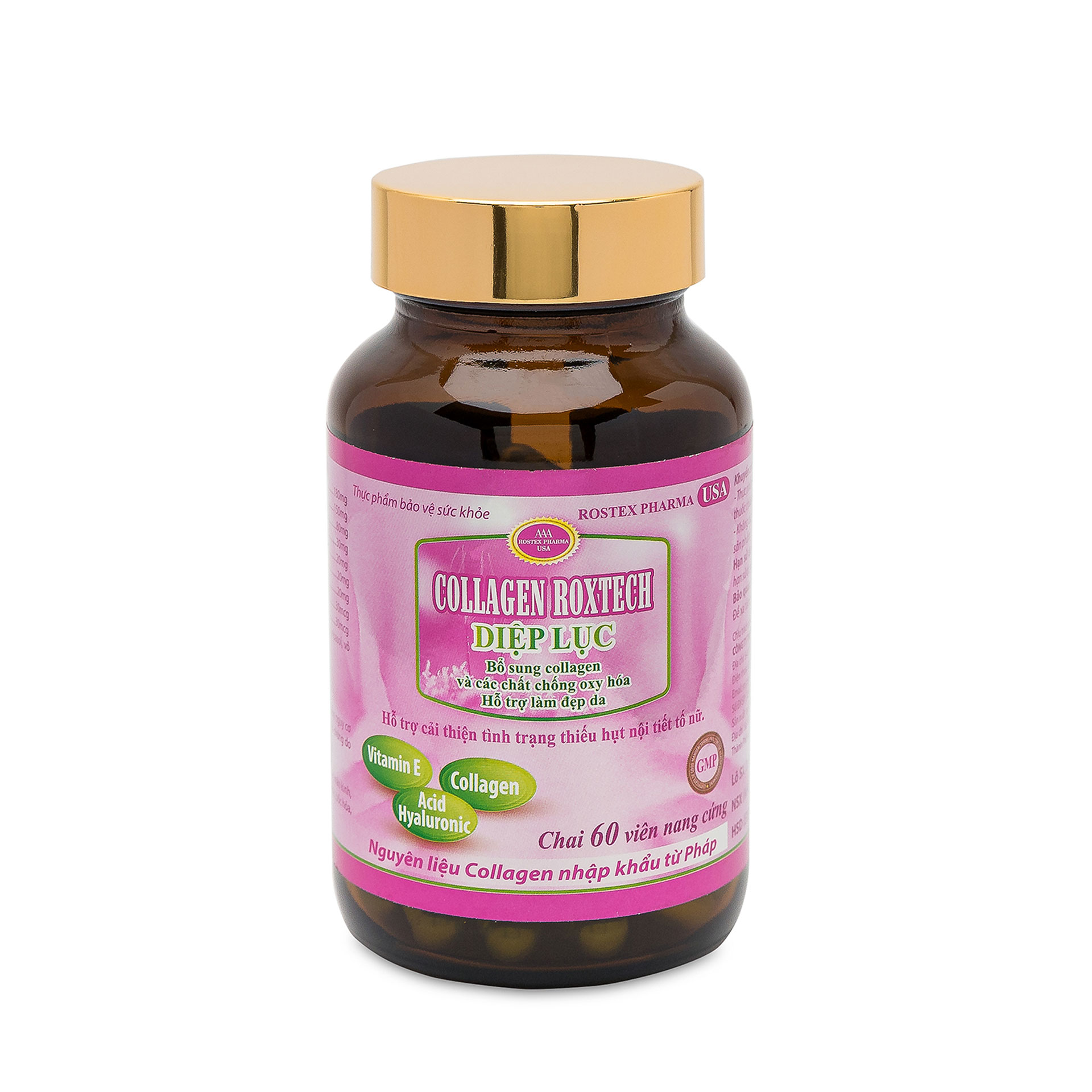 Viên uống đẹp da Collagen Roxtech Diệp Lục giảm nám sạm, chống lão hóa, tăng nội tiết tố nữ
