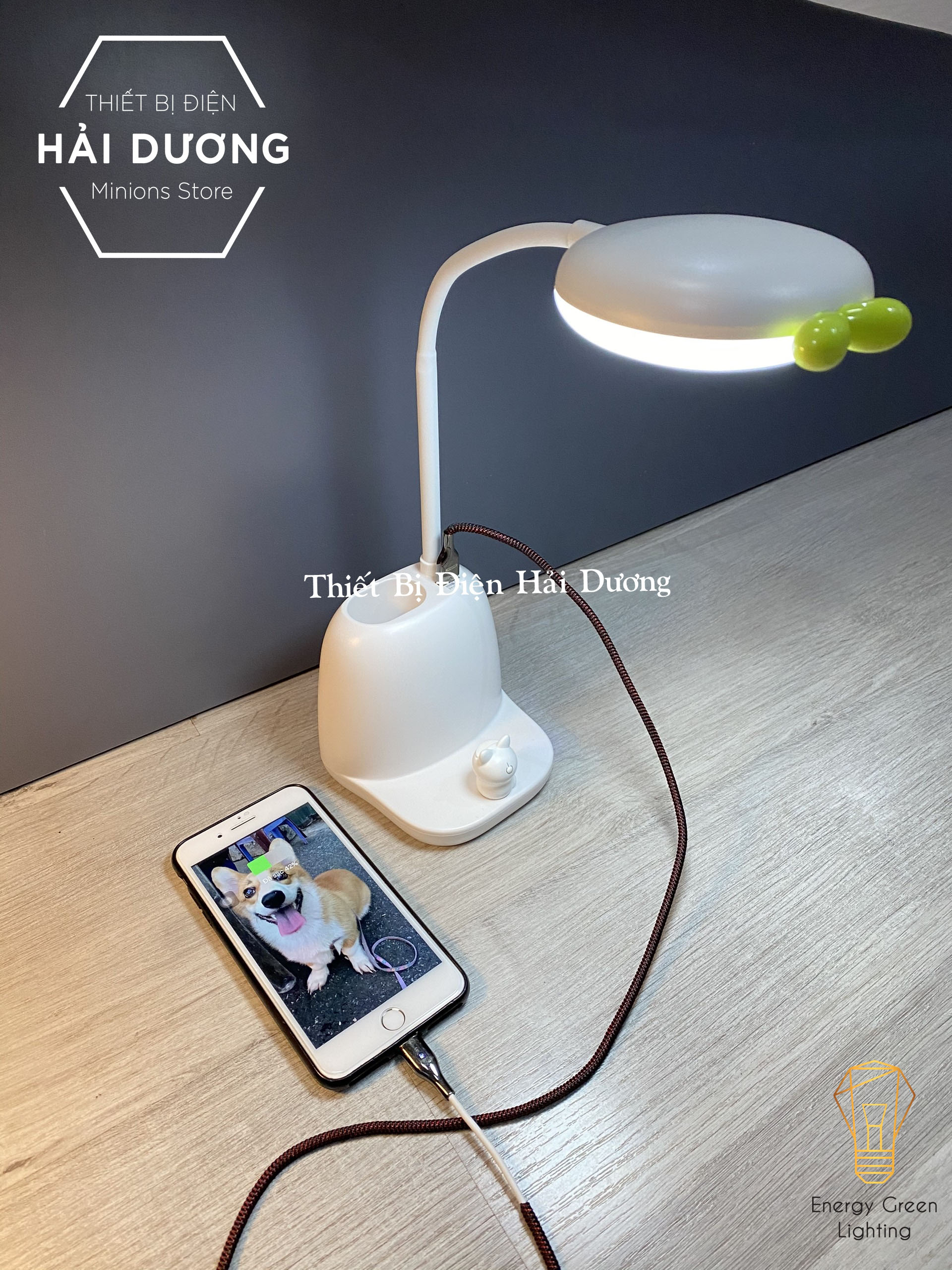 Đèn bàn LED dễ thương con mèo DB-2239 cảm ứng tắt mở 3 chế độ ánh sáng - Tăng giảm ánh sáng - Có 2 màu trắng hồng-Có video