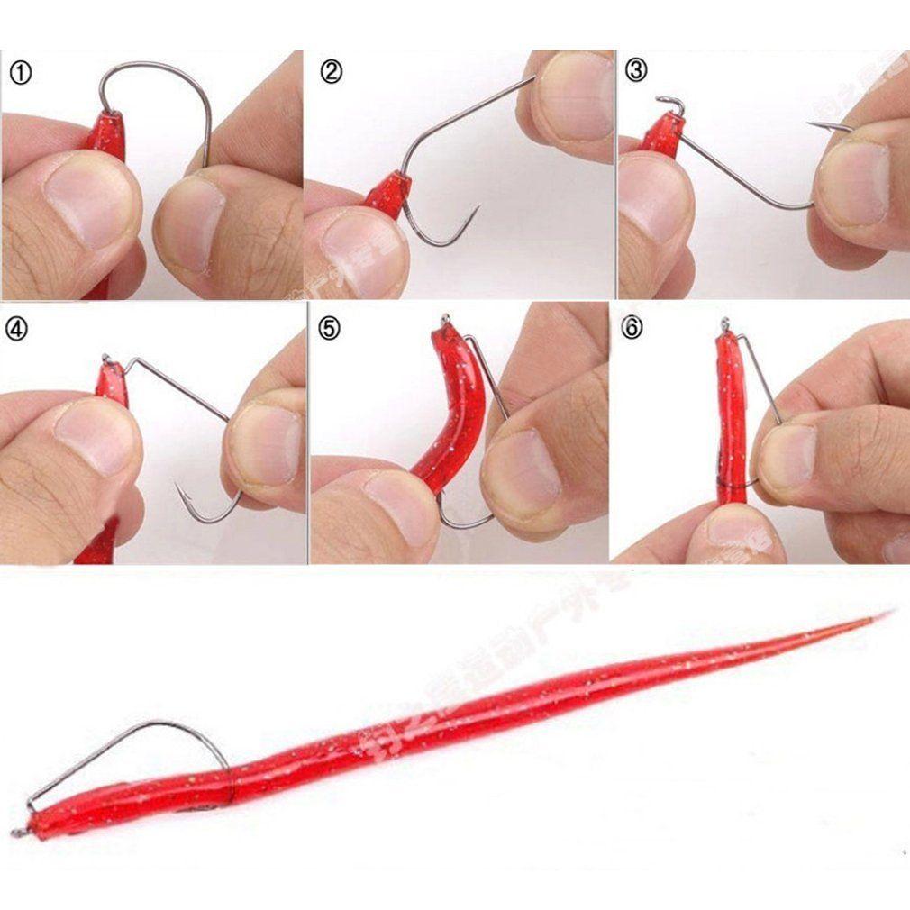 100Pcs Soft Earthworm Fishing Worm Lures Crankbaits for Freshwater and Saltwater