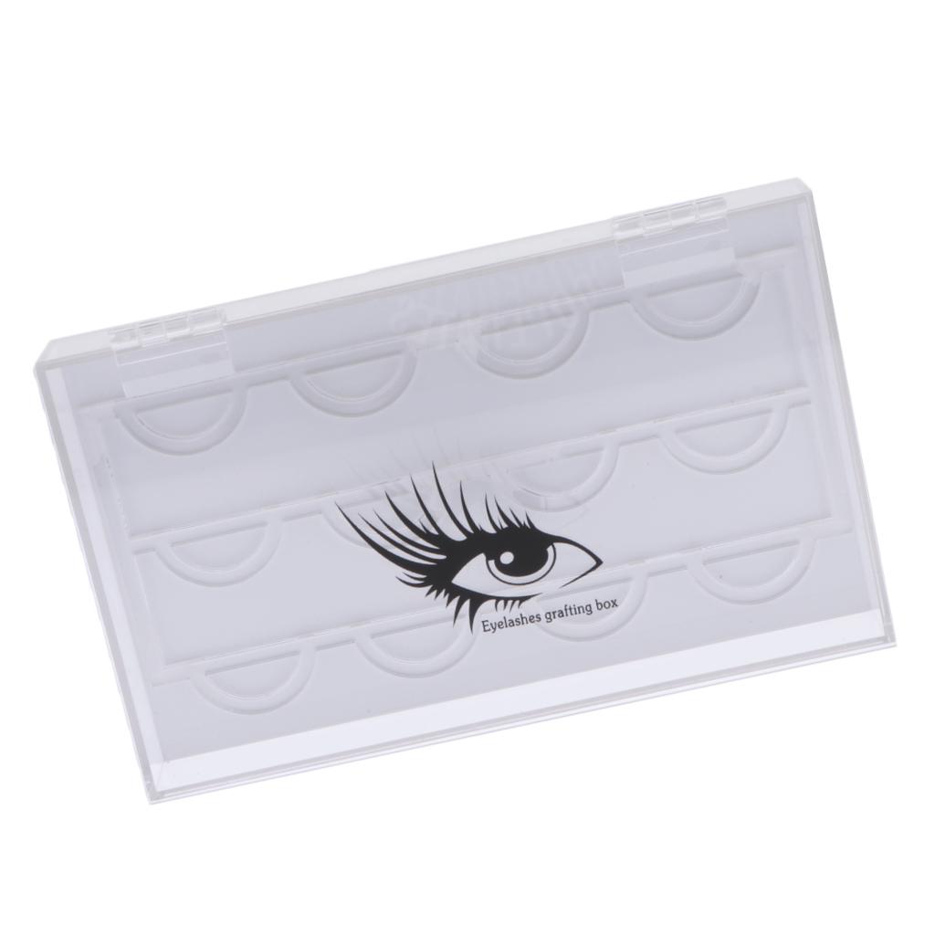 6 Pairs Acrylic False Eyelash Storage Case Display Box Eyelash Holder Stand