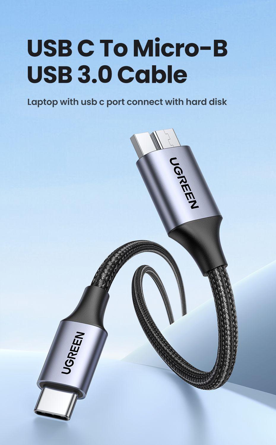 Ugreen UG15231US565TK 0.5M USB type C sang Micro B Màu Xám Cáp chuyển - HÀNG CHÍNH HÃNG