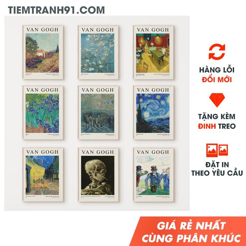 Tranh Treo Tường chủ đề Van Gogh, tranh canvas cao cấp, tặng kèm đinh treo tranh - TIỆM TRANH 91