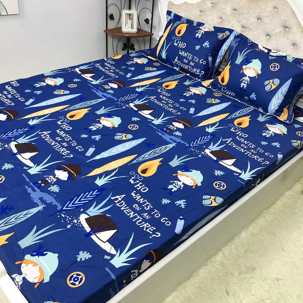 Bộ Ga Gối Cotton 100% Hàng Việt Nam Chất Lượng Cao Mẫu PHIÊU LƯU. Thấm Hút Mồ Hôi Cực Tốt